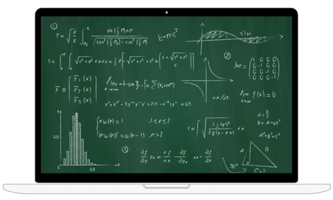 pizarron con formulas